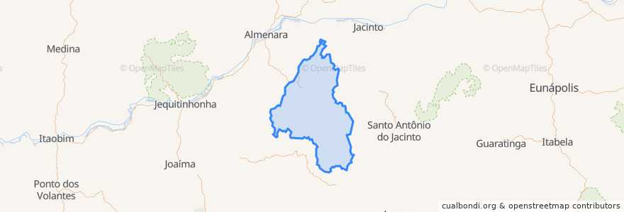 Mapa de ubicacion de Rubim.