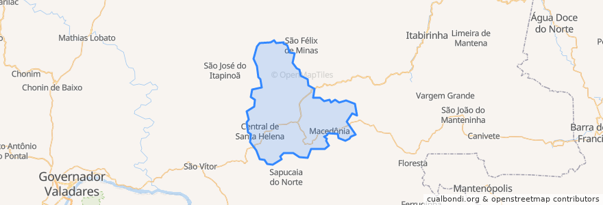 Mapa de ubicacion de Divino das Laranjeiras.