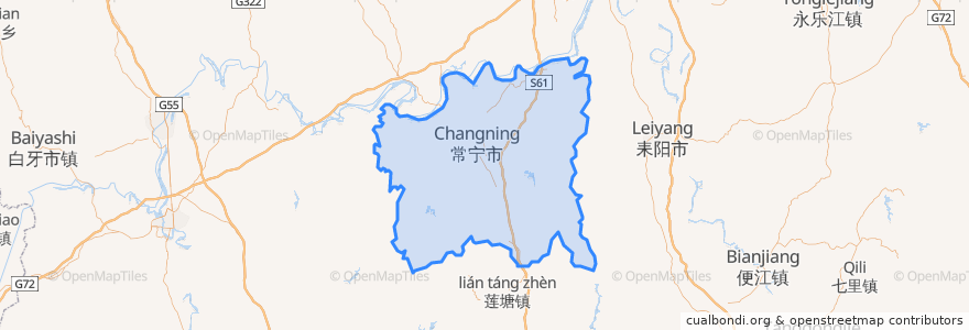 Mapa de ubicacion de Changning.