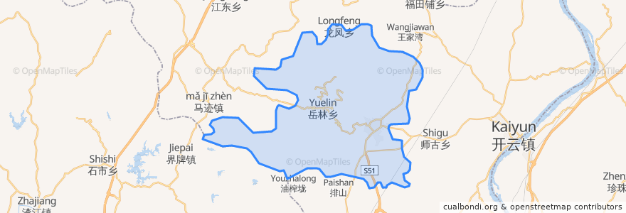 Mapa de ubicacion de 南嶽区.