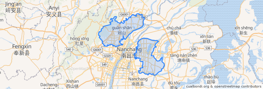 Mapa de ubicacion de 칭산후구.