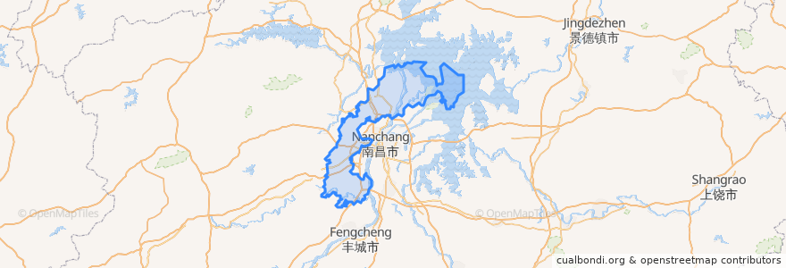 Mapa de ubicacion de Xinjian District.