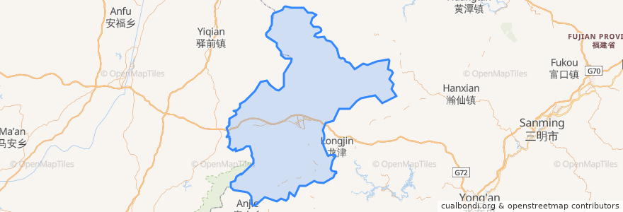 Mapa de ubicacion de Nínghuà Xiàn.
