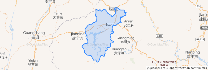 Mapa de ubicacion de تاینینگ کانتی.