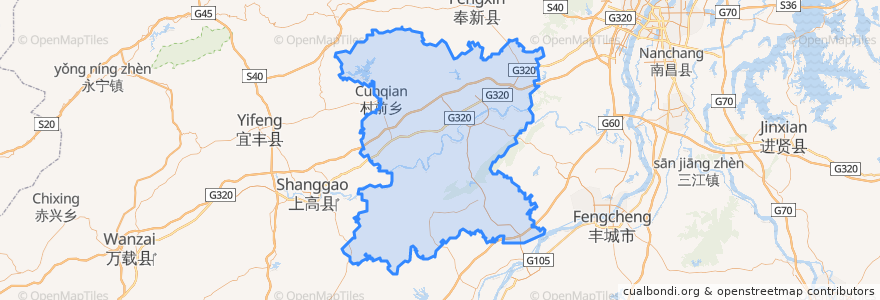 Mapa de ubicacion de 가오안시.