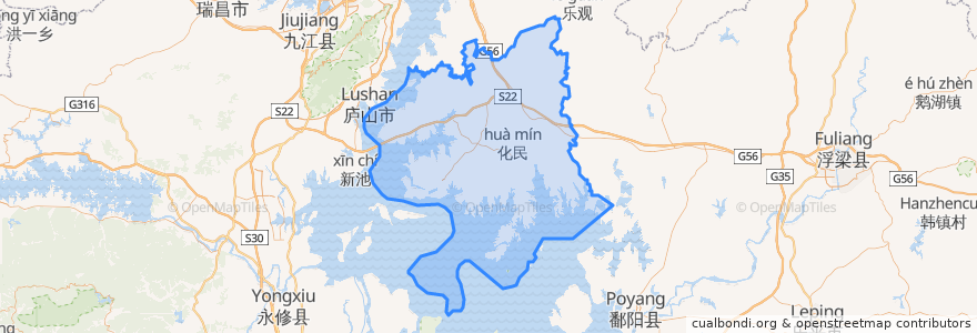 Mapa de ubicacion de Duchang.