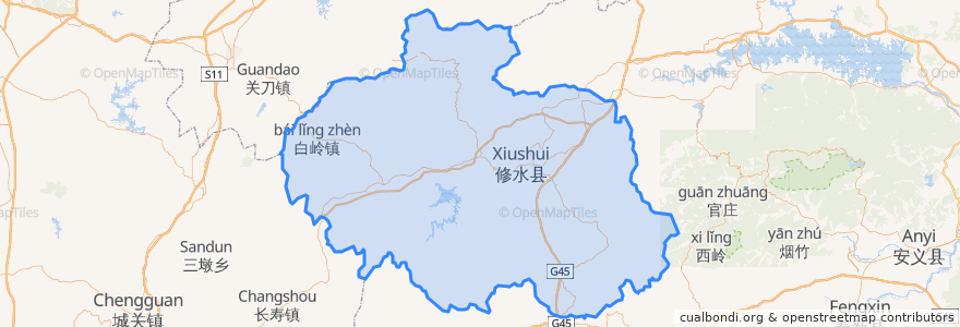 Mapa de ubicacion de 슈수이현.