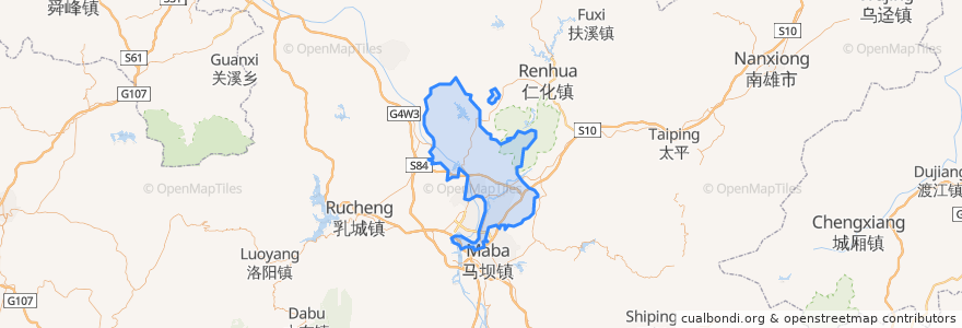 Mapa de ubicacion de Zhenjiang District.
