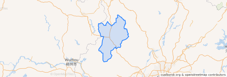 Mapa de ubicacion de Huaiji County.