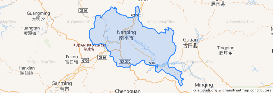 Mapa de ubicacion de 옌핑구.