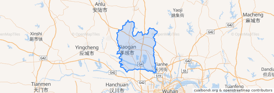 Mapa de ubicacion de Xiaonan District.