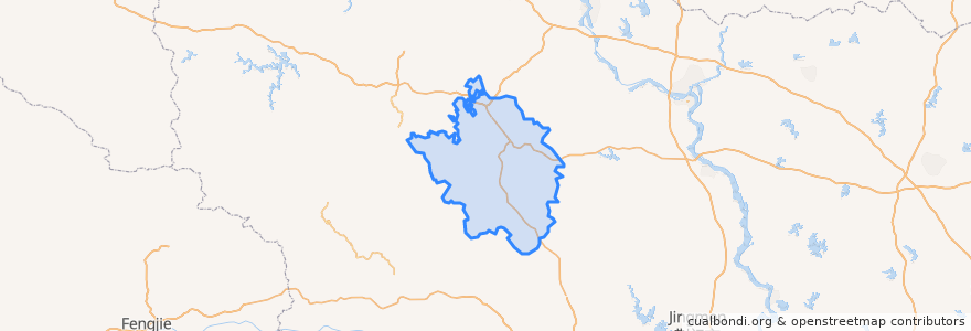 Mapa de ubicacion de Baokang County.