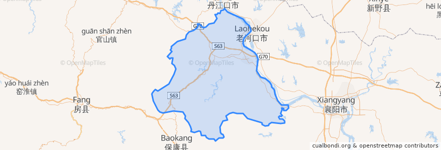 Mapa de ubicacion de Gucheng County.