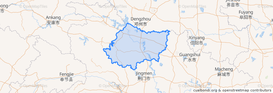 Mapa de ubicacion de 샹양시.