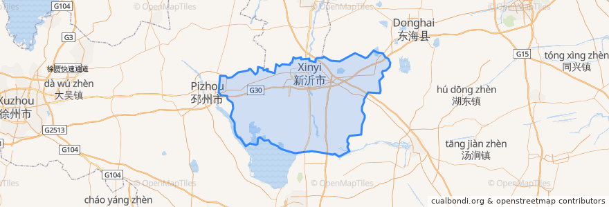 Mapa de ubicacion de 新沂市.