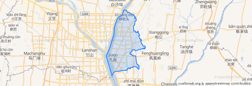 Mapa de ubicacion de 九曲街道.