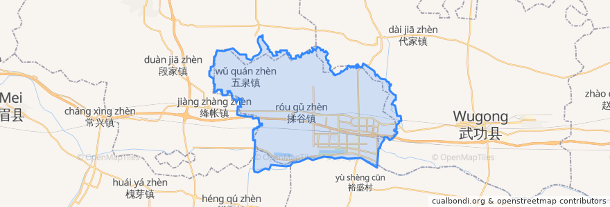 Mapa de ubicacion de Yangling District.