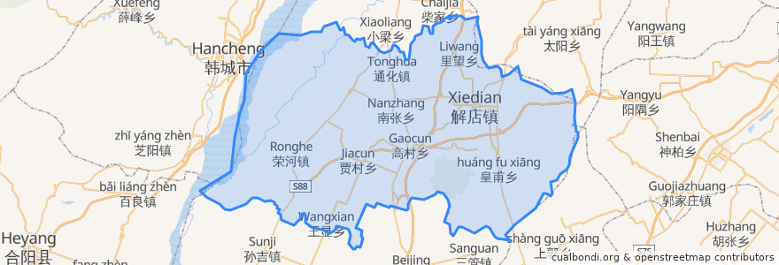 Mapa de ubicacion de Wanrong County.