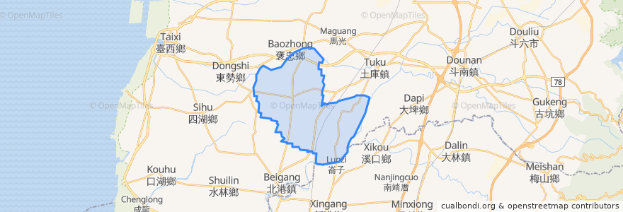 Mapa de ubicacion de 위안창 향.