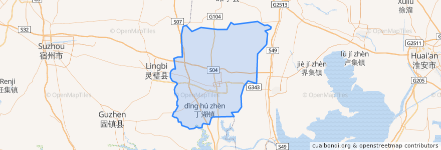 Mapa de ubicacion de Si County.