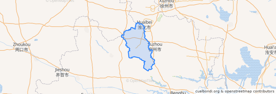 Mapa de ubicacion de Suixi County.