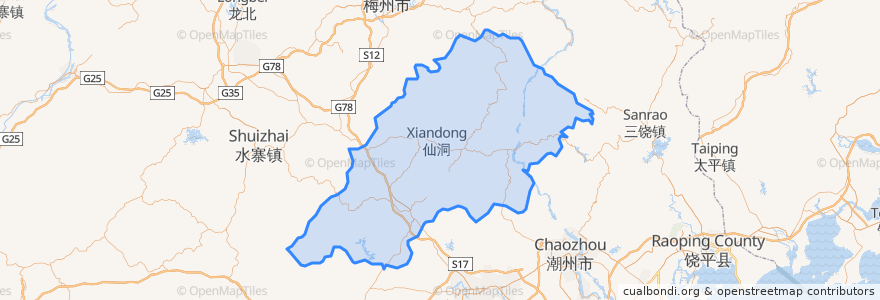 Mapa de ubicacion de Fengshun County.