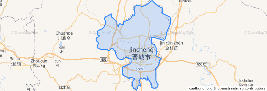 Mapa de ubicacion de Chengqu District.