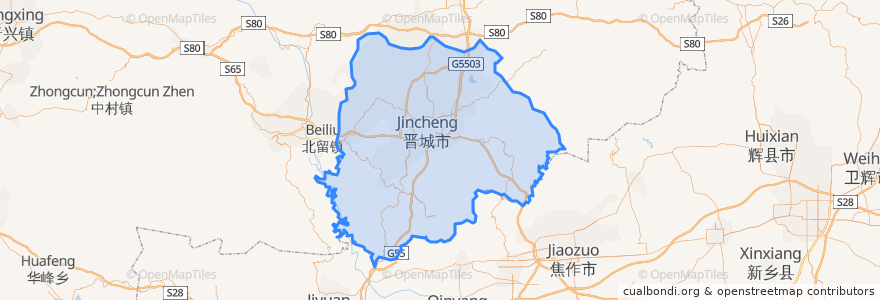 Mapa de ubicacion de Zezhou County.