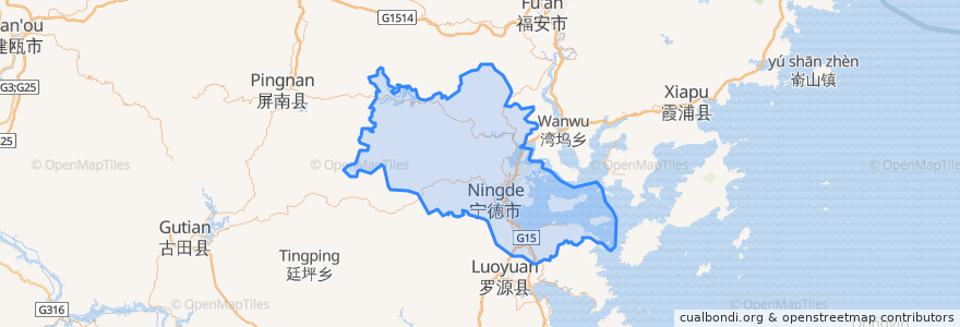 Mapa de ubicacion de 자오청구.