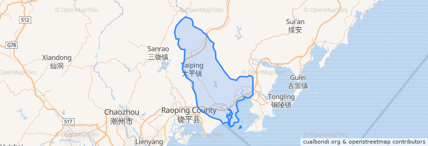 Mapa de ubicacion de 诏安县.