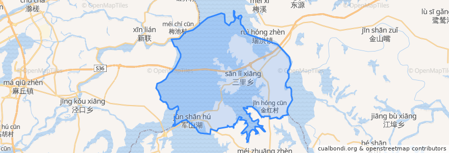 Mapa de ubicacion de 三里乡.