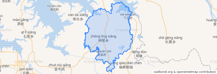 Mapa de ubicacion de Zhongling.
