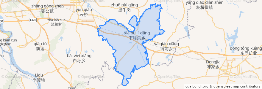 Mapa de ubicacion de 下埠集镇.