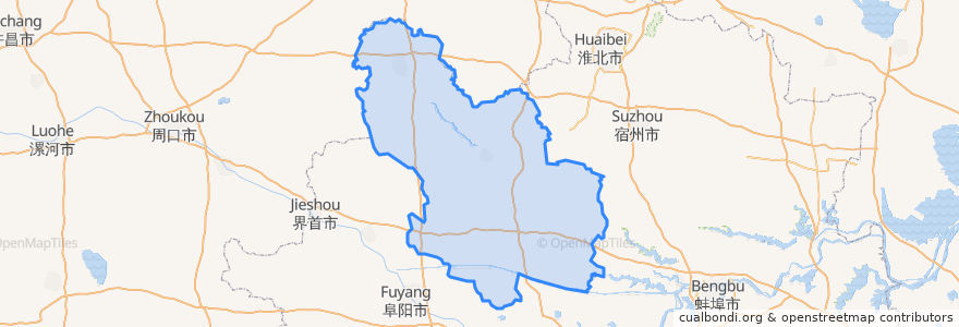 Mapa de ubicacion de 亳州市.