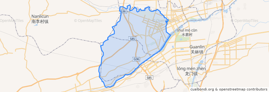 Mapa de ubicacion de 涧西区.