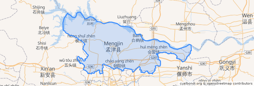 Mapa de ubicacion de شهرستان منگجین.