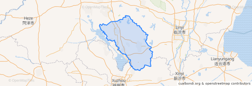 Mapa de ubicacion de Zaozhuang.