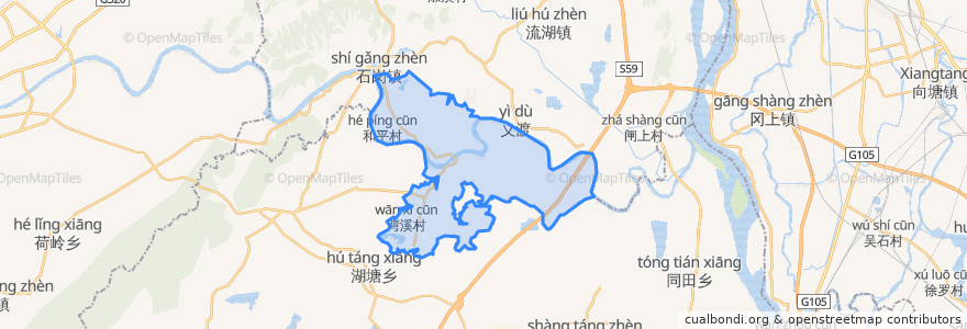 Mapa de ubicacion de 松湖镇.