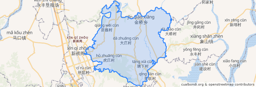 Mapa de ubicacion de Jinqiao.