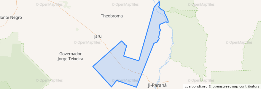 Mapa de ubicacion de Ouro Preto do Oeste.