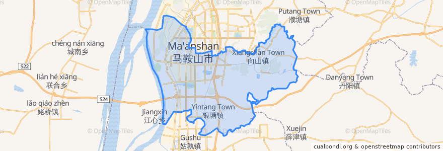 Mapa de ubicacion de Юйшань.