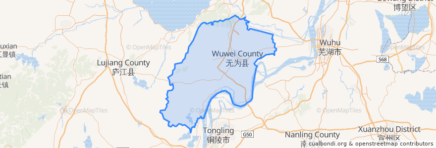 Mapa de ubicacion de Wuwei.
