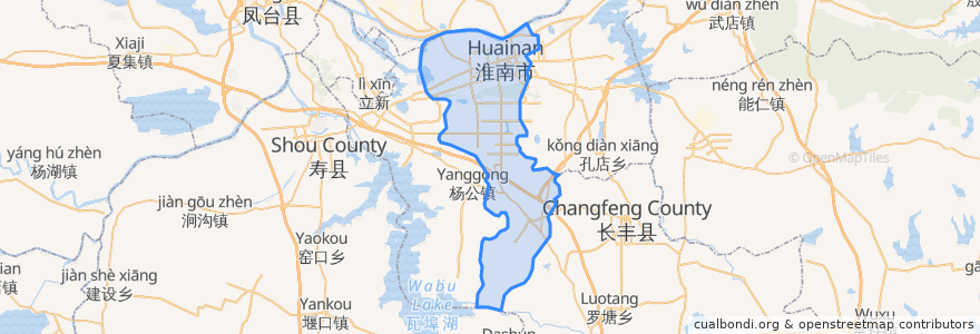 Mapa de ubicacion de 톈자안구.