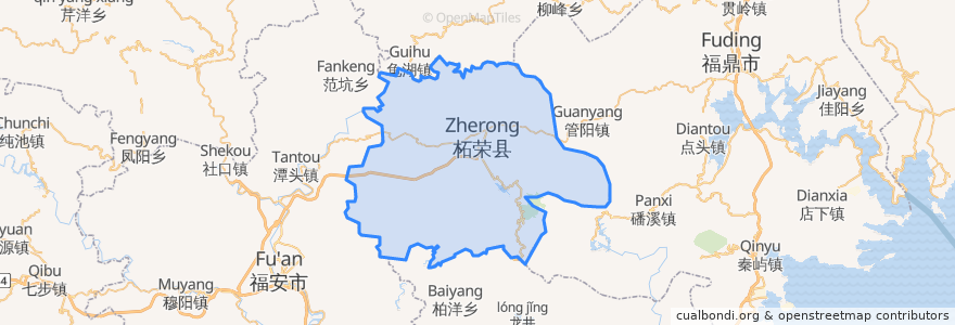 Mapa de ubicacion de 柘栄県.