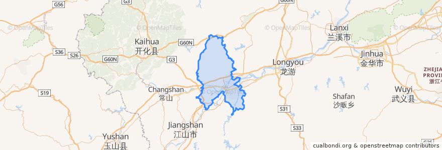 Mapa de ubicacion de 커청구.