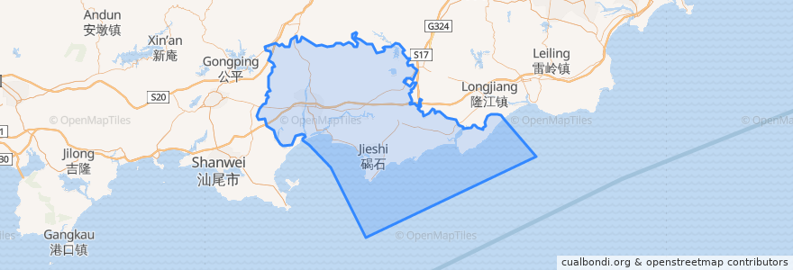 Mapa de ubicacion de لوفنگ، گوانگ‌دونگ.