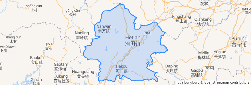 Mapa de ubicacion de Luhe County.