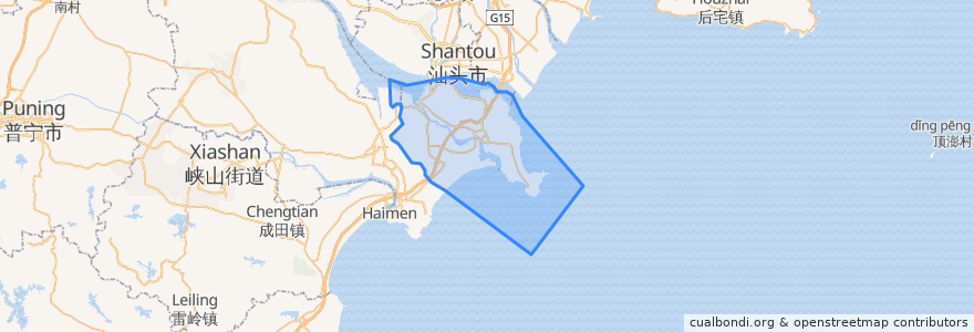 Mapa de ubicacion de Haojiang District.