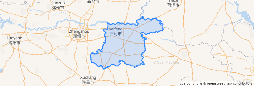 Mapa de ubicacion de کایفنگ.