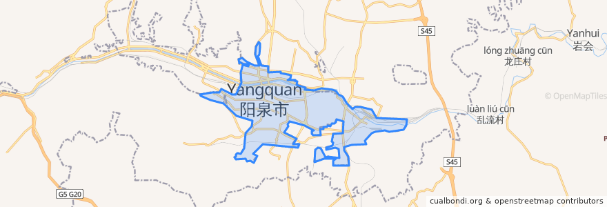 Mapa de ubicacion de Chengqu District.